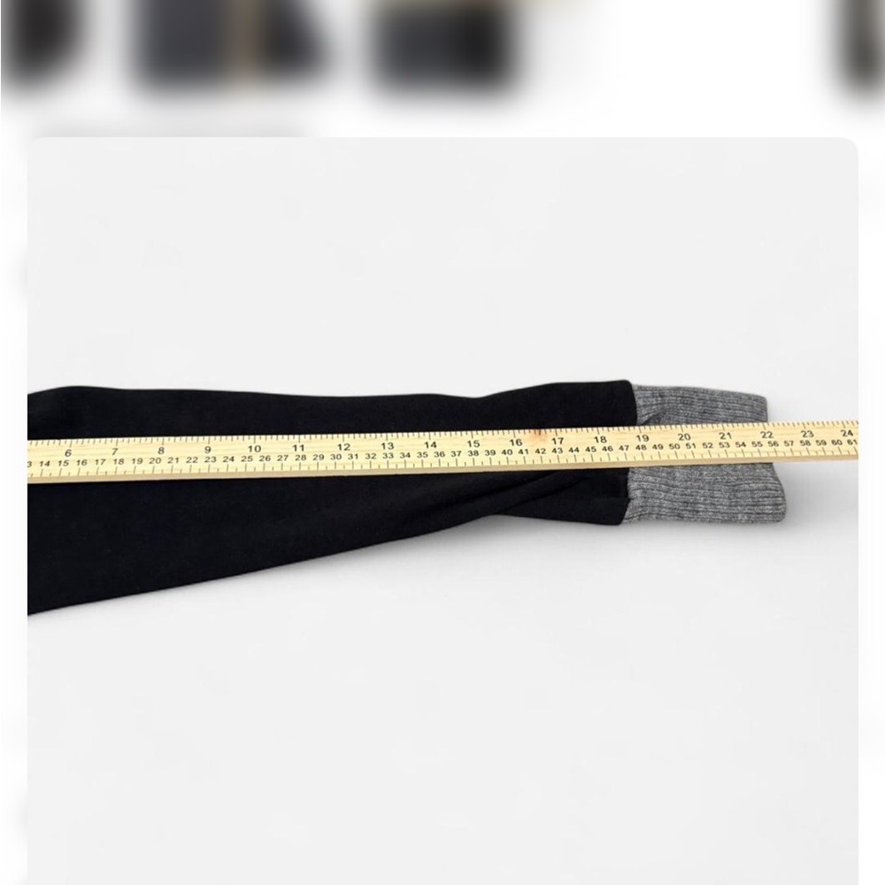 Split Black Double-Breasted Pea Coat - image 5